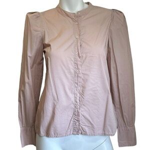 Nation LTD Tallulah Button Down Blouse, Puff 
Shoulder, Light Rose Pink, Size XS